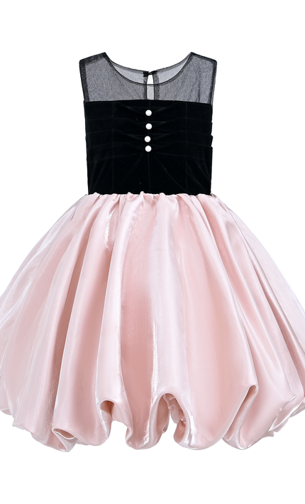 kidsatelier-tulleen-Pink-Black-Piazza-Sleeveless-Dress