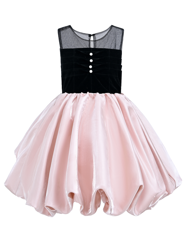 kidsatelier-tulleen-Pink-Black-Piazza-Sleeveless-Dress