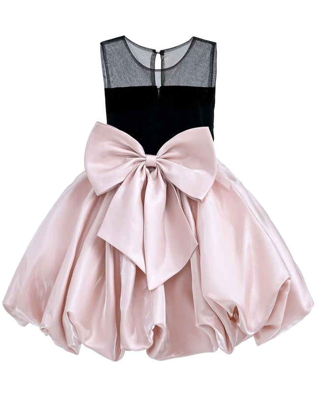 kidsatelier-tulleen-TH3620-pink-black-piazza-sleeveless-dress
