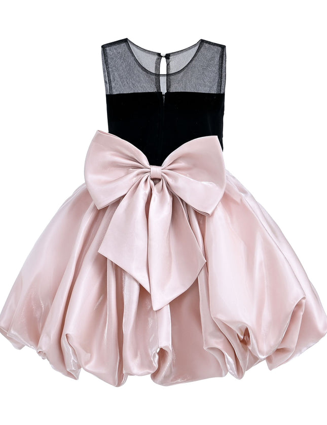 kidsatelier-tulleen-TH3620-pink-black-piazza-sleeveless-dress