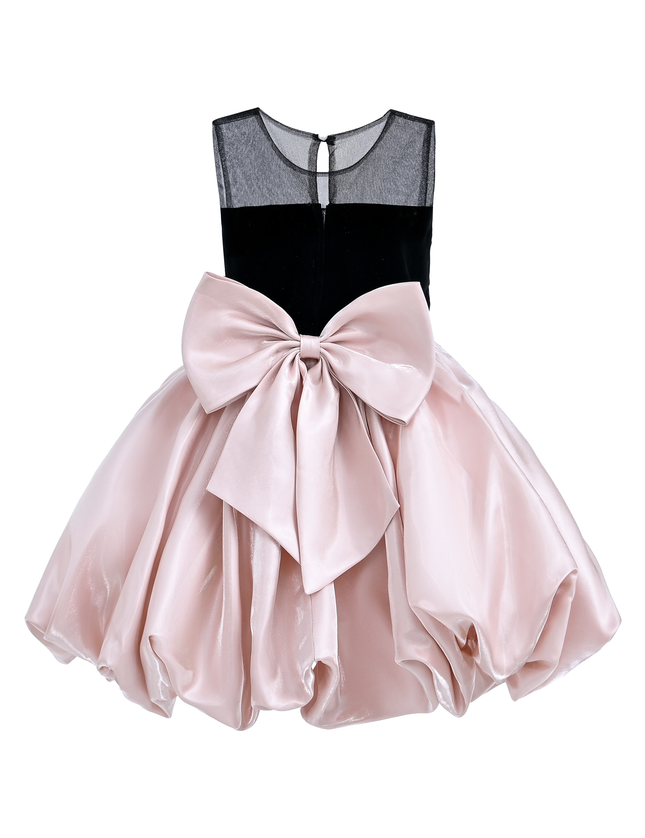 kidsatelier-tulleen-Pink-Black-Piazza-Sleeveless-Dress
