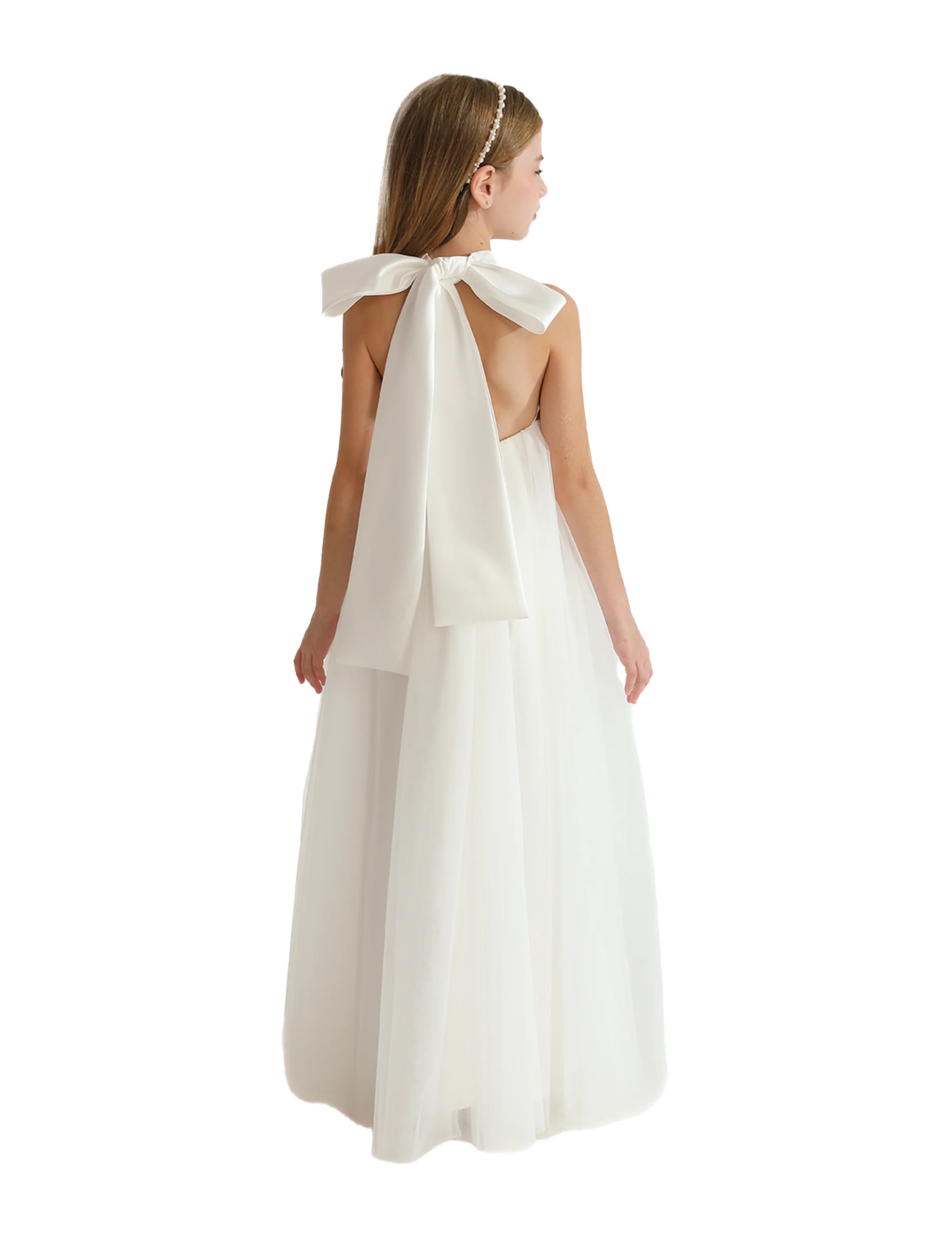 Tulleen White Sleeveless Ocala Dress