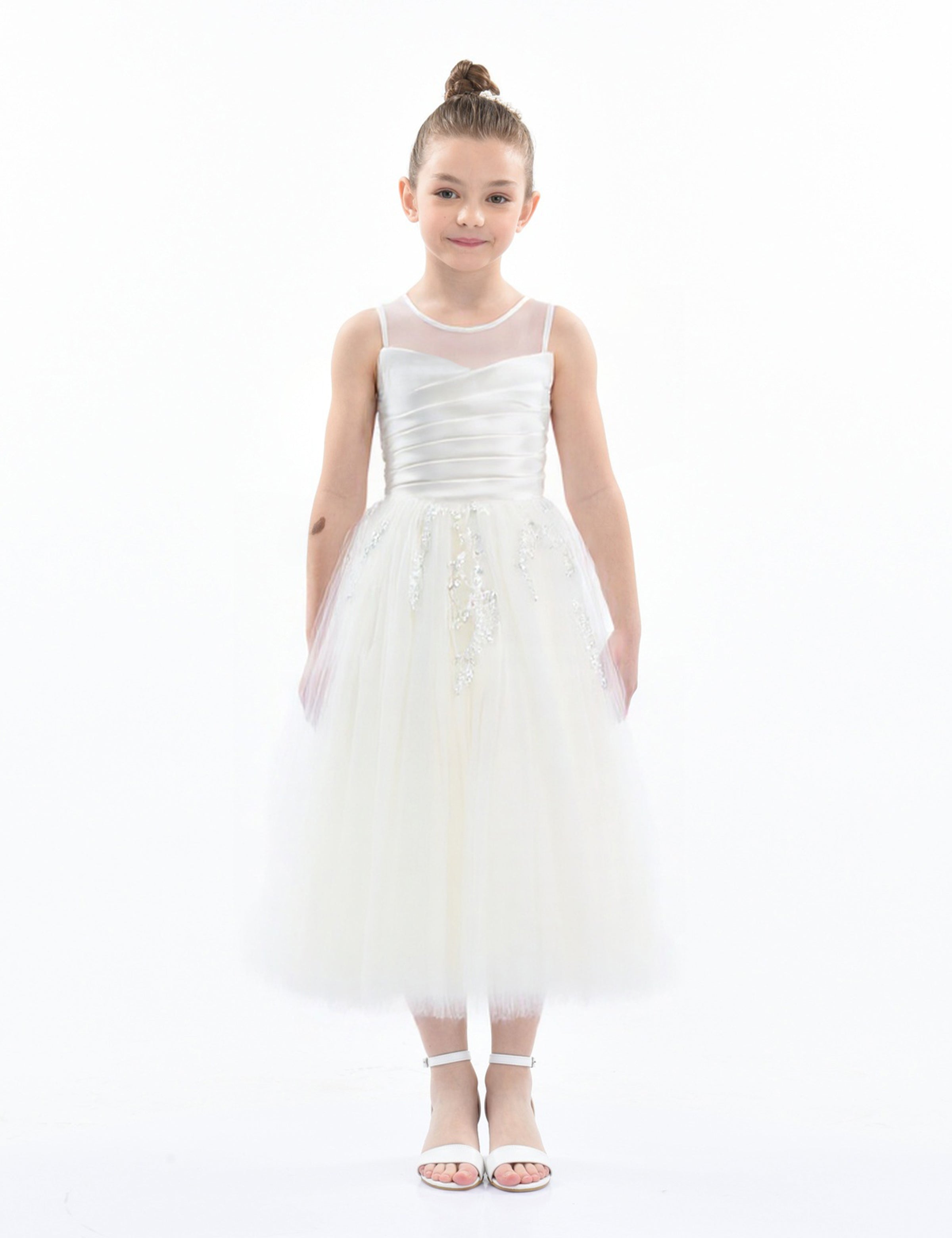 White Sleeveless Vivian Dress - Tulleen.com White Sleeveless Vivian Dress - Tulleen.com
