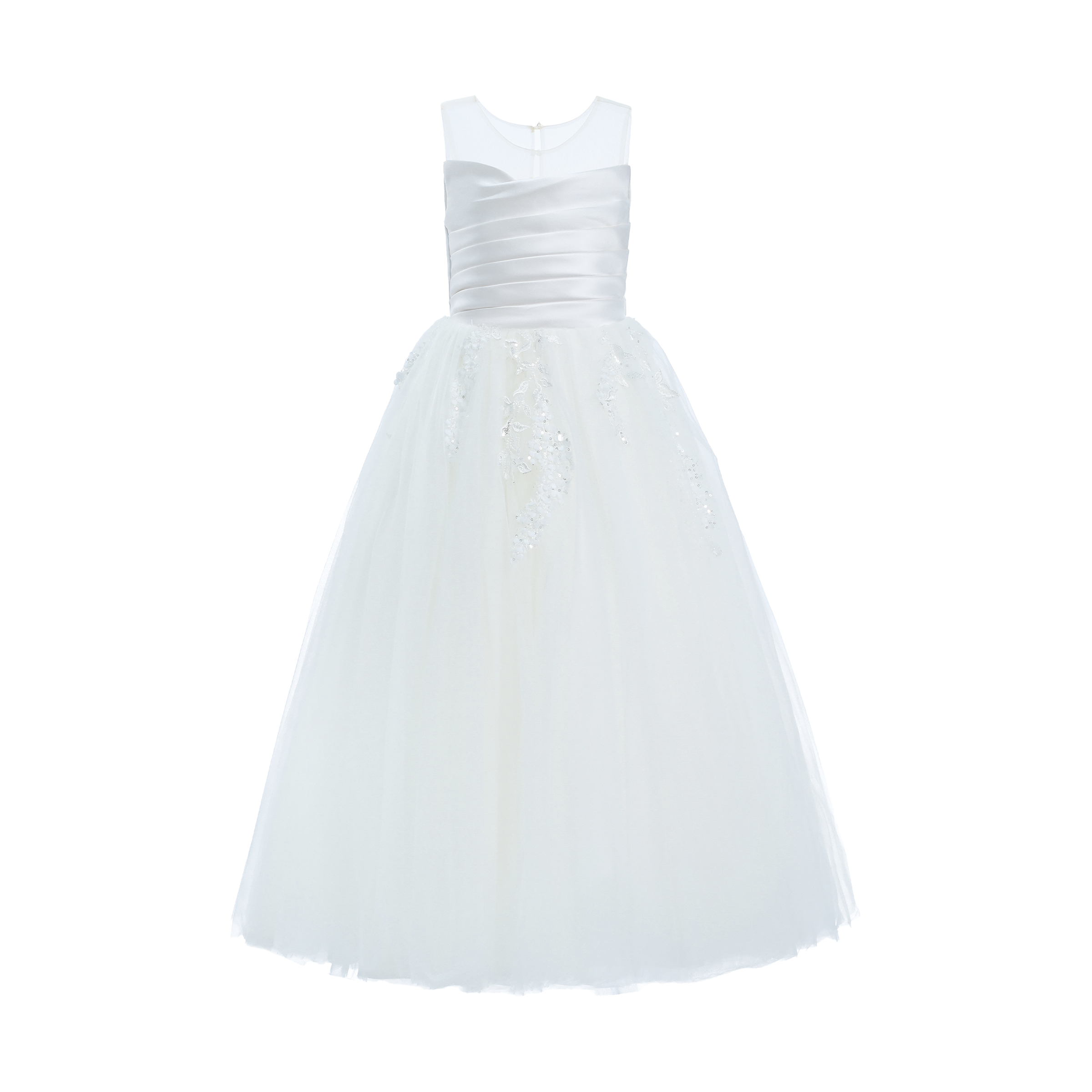 White Sleeveless Vivian Dress - Tulleen.com White Sleeveless Vivian Dress - Tulleen.com