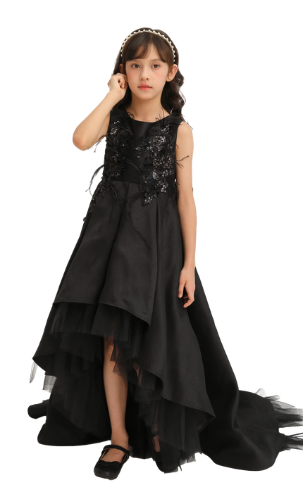 kidsatelier-tulleen-Black-Accented-Tea-Styled-Salem-Dress