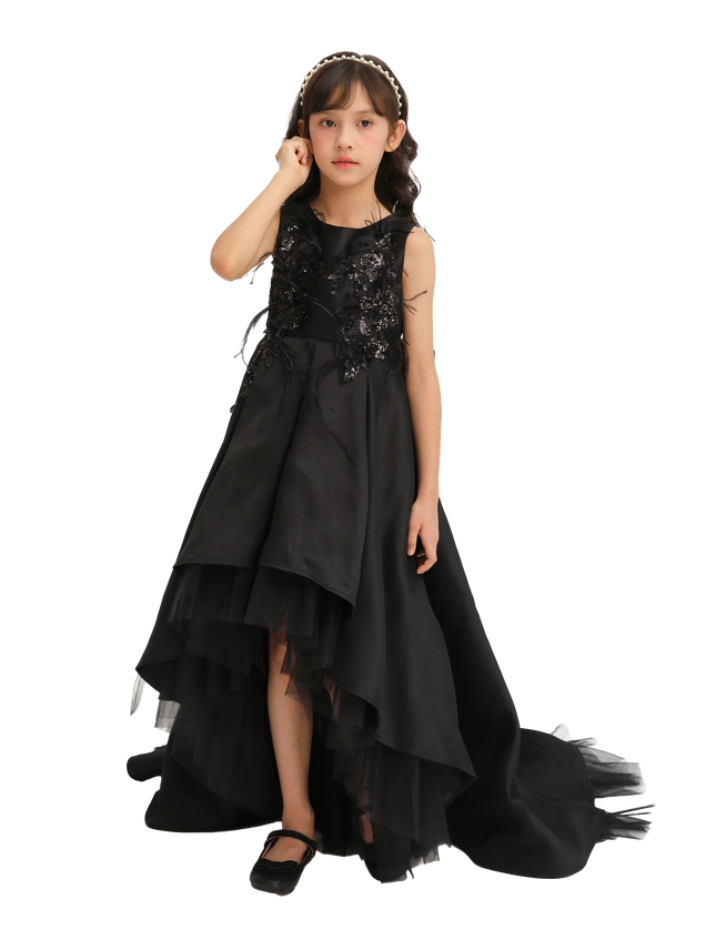 kidsatelier-tulleen-Black-Accented-Tea-Styled-Salem-Dress