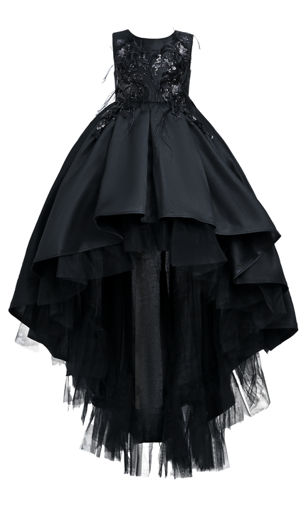 kidsatelier-tulleen-Black-Accented-Tea-Styled-Salem-Dress