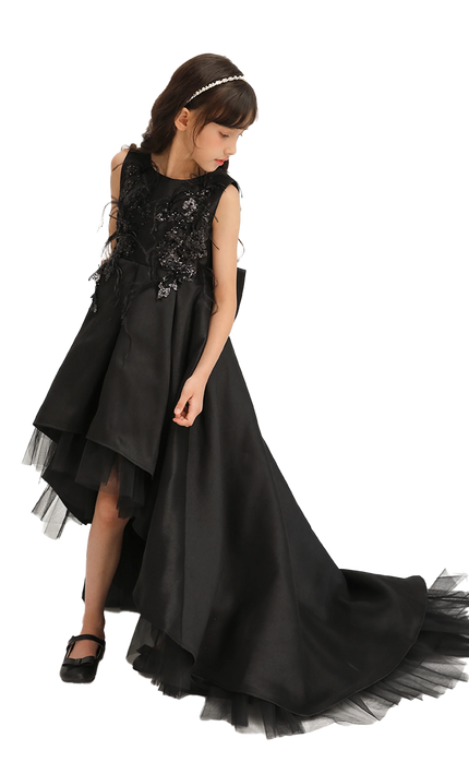 kidsatelier-tulleen-Black-Accented-Tea-Styled-Salem-Dress