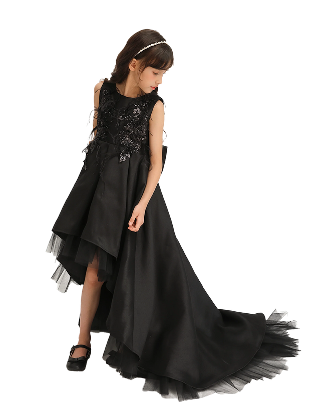 kidsatelier-tulleen-Black-Accented-Tea-Styled-Salem-Dress