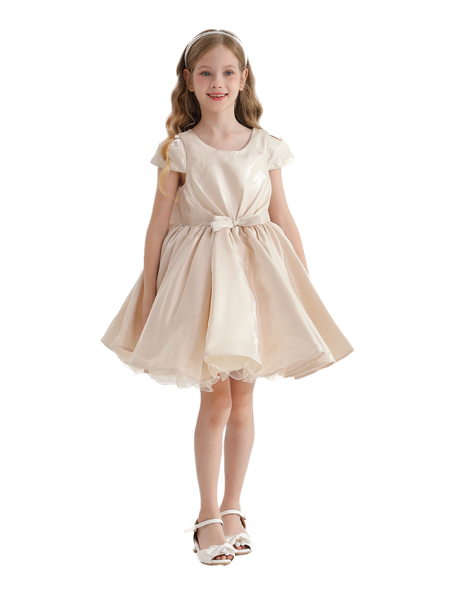 kidsatelier-tulleen-Champagne-Bow-Short-Solera-Dress