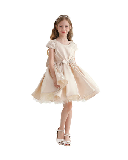 kidsatelier-tulleen-THG2350-Champagne-bow-short-solera-dress