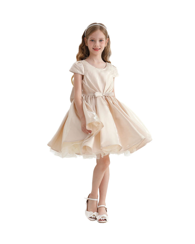 kidsatelier-tulleen-THG2350-Champagne-bow-short-solera-dress