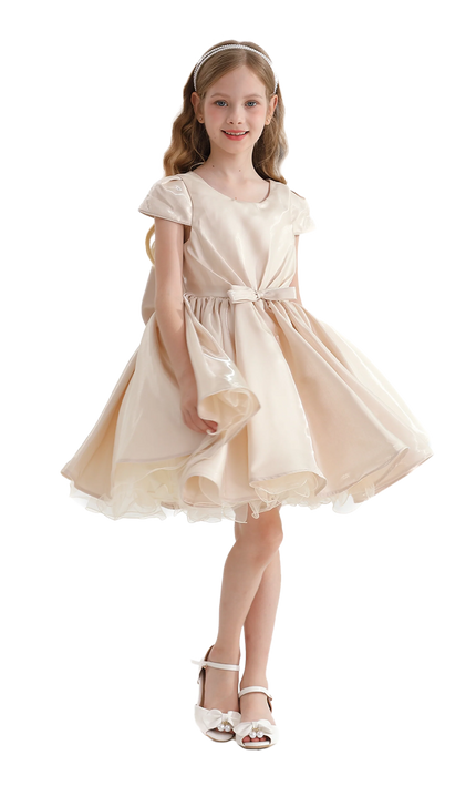 kidsatelier-tulleen-Champagne-Bow-Short-Solera-Dress