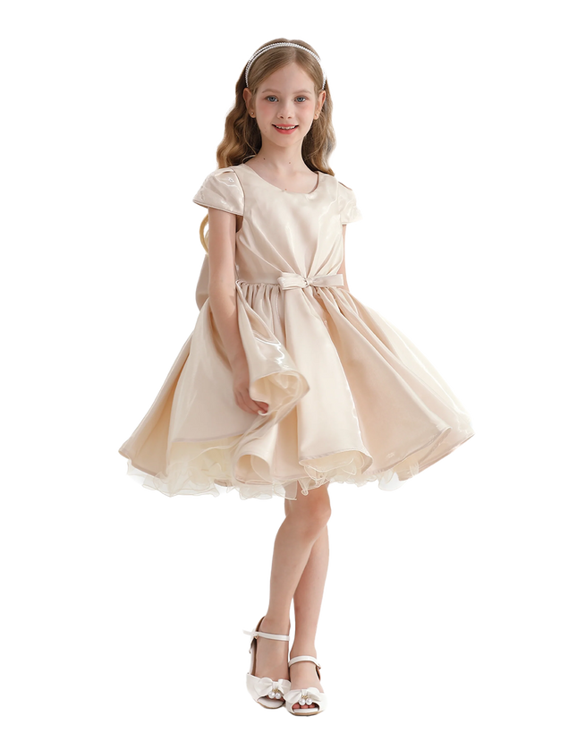 kidsatelier-tulleen-Champagne-Bow-Short-Solera-Dress