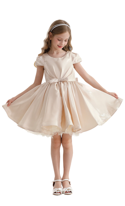 kidsatelier-tulleen-Champagne-Bow-Short-Solera-Dress