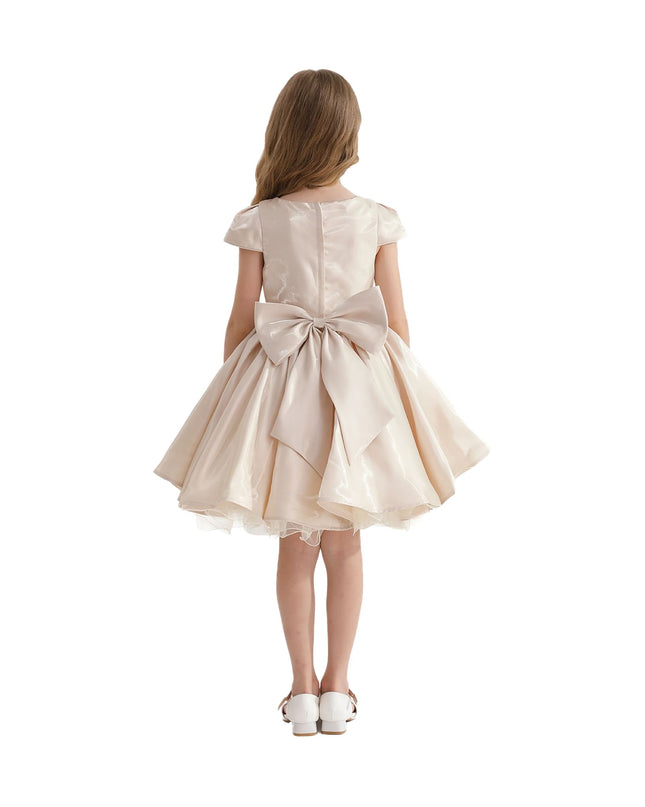 kidsatelier-tulleen-THG2350-Champagne-bow-short-solera-dress