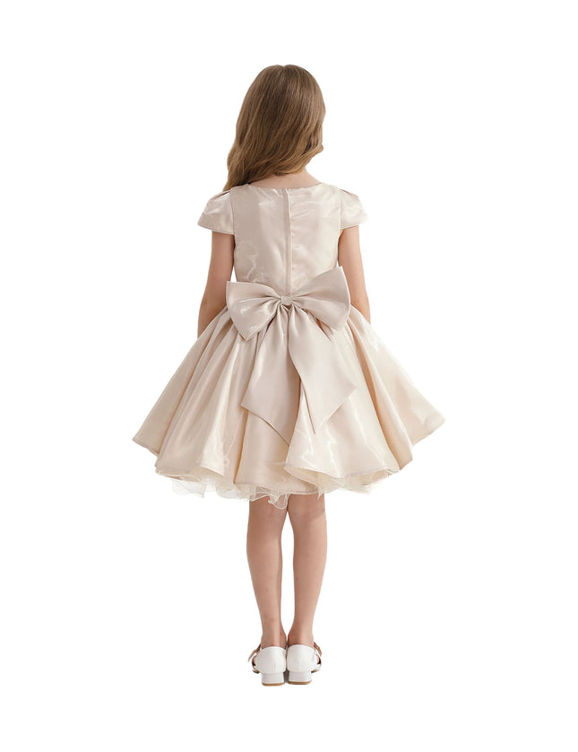 kidsatelier-tulleen-THG2350-Champagne-bow-short-solera-dress