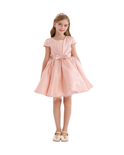 kidsatelier-tulleen-THG2350-Pink-bow-short-solera-dress