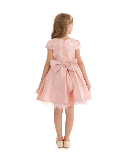 kidsatelier-tulleen-THG2350-Pink-bow-short-solera-dress