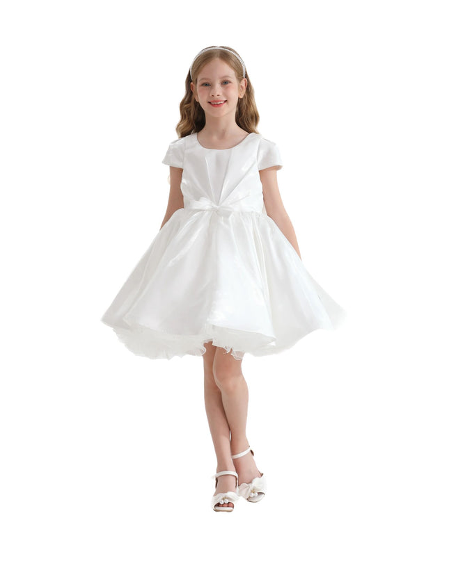 kidsatelier-tulleen-THG2350-White-bow-short-solera-dress