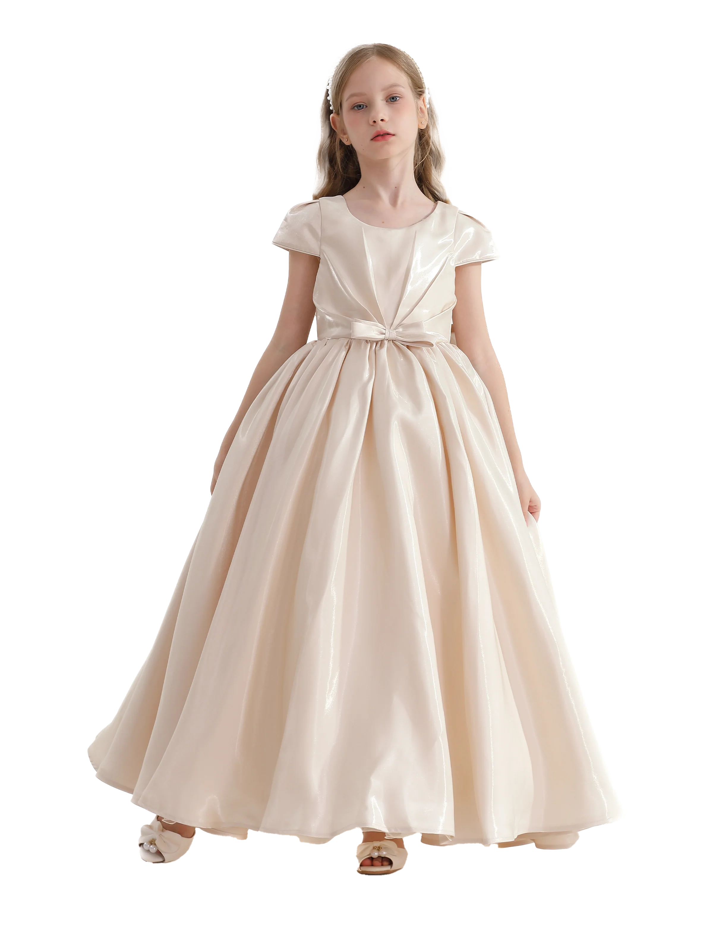 champagne bow dress Bow Front Dress in Champagne Alejandra Alonso Rojas
