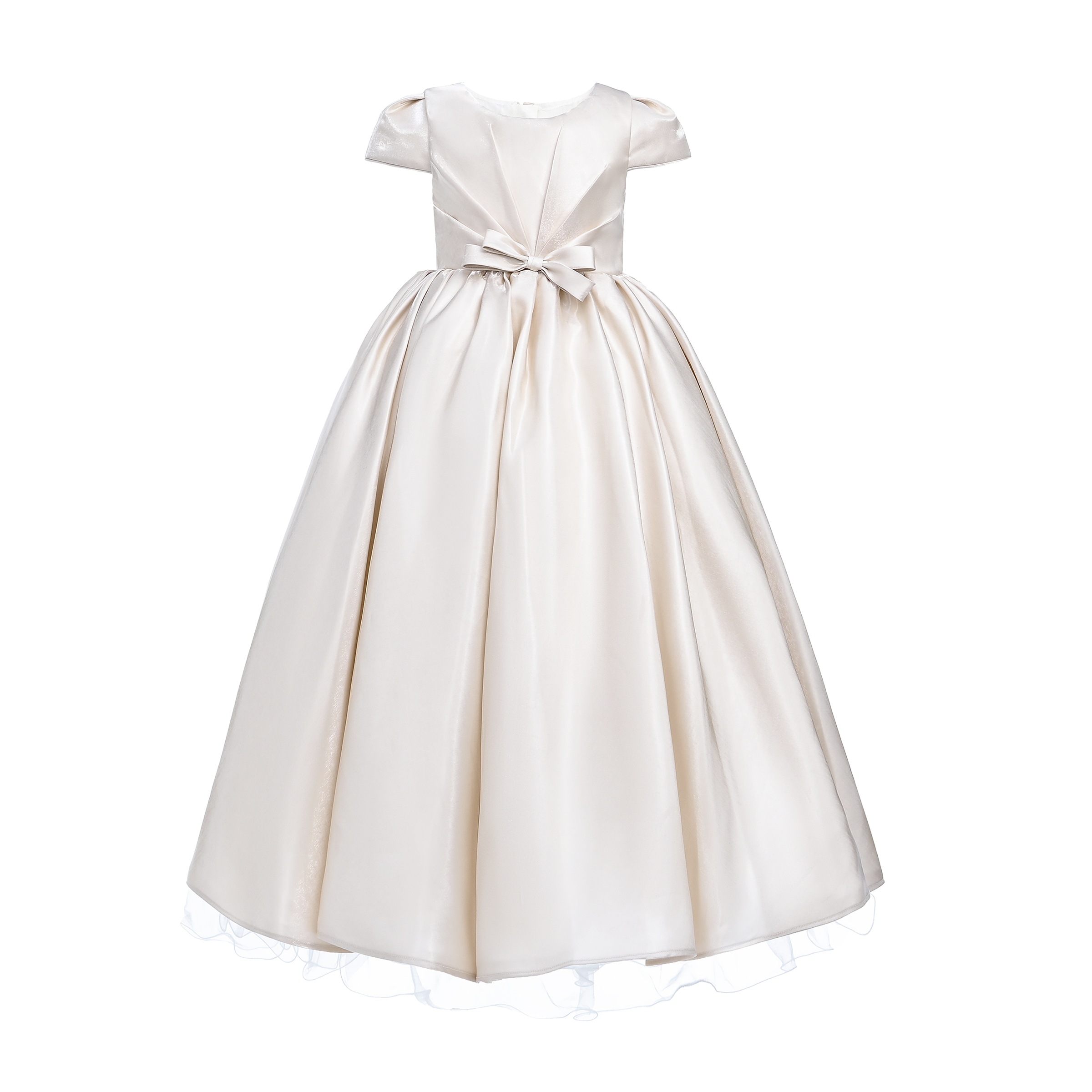 champagne bow dress Azazie Cookie