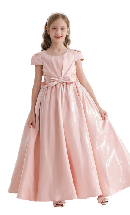 kidstaelier-tulleen-Pink-Bow-Long-Brea-Dress