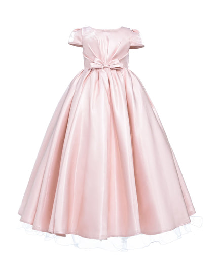 kidsatelier-tulleen-THG2351-Pink-bow-long-brea-dress