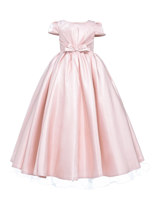 kidsatelier-tulleen-THG2351-Pink-bow-long-brea-dress