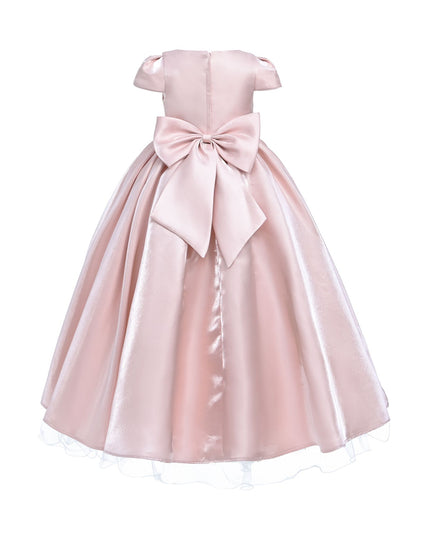kidsatelier-tulleen-THG2351-Pink-bow-long-brea-dress