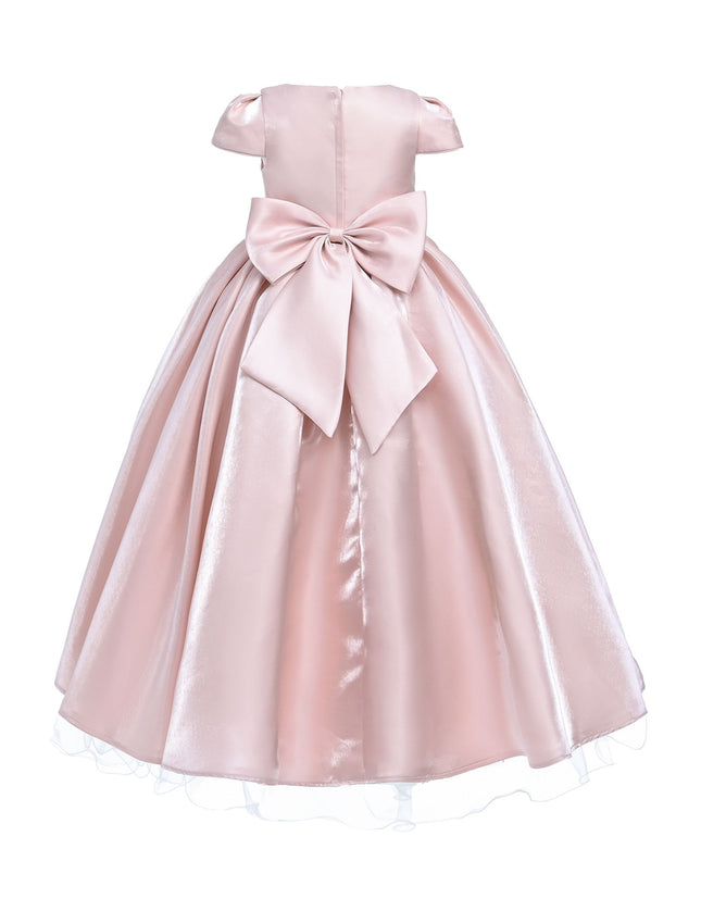 kidsatelier-tulleen-THG2351-Pink-bow-long-brea-dress