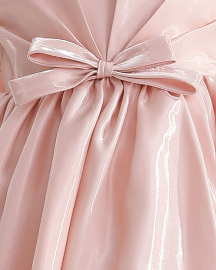 kidsatelier-tulleen-THG2351-Pink-bow-long-brea-dress