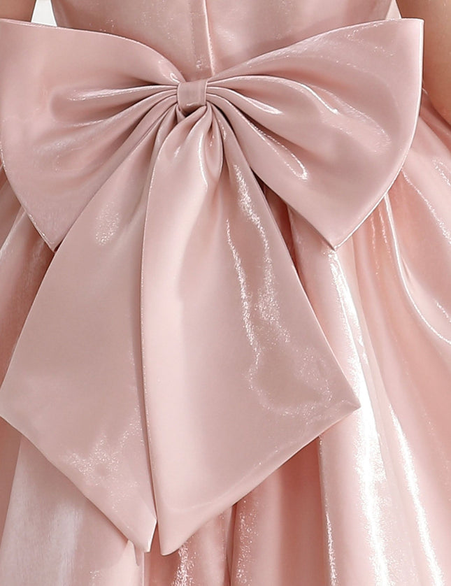 kidsatelier-tulleen-THG2351-Pink-bow-long-brea-dress