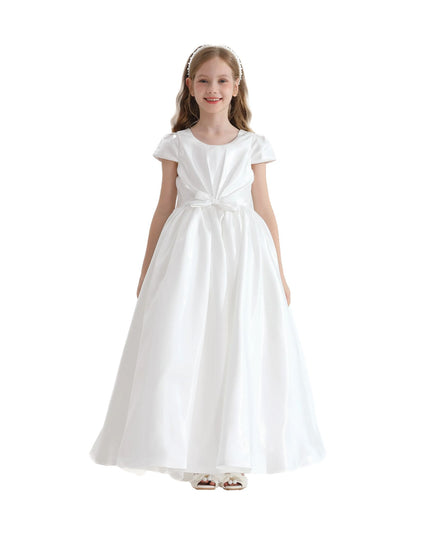 kidsatelier-tulleen-THG2351-White-bow-long-brea-dress