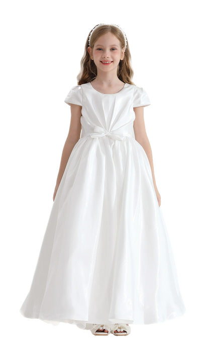kidsatelier-tulleen-White-Bow-Long-Brea-Dress