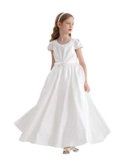 kidsatelier-tulleen-White-Bow-Long-Brea-Dress