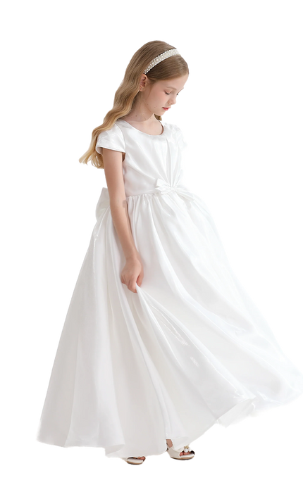 kidsatelier-tulleen-White-Bow-Long-Brea-Dress