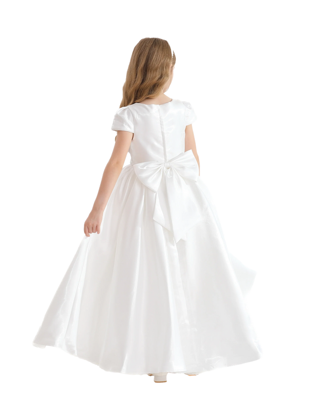 kidsatelier-tulleen-White-Bow-Long-Brea-Dress
