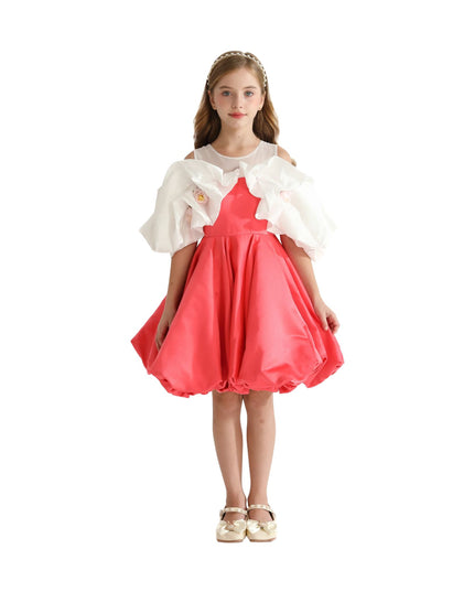 kidsatelier-tulleen-THG6291-red-silhouette-white-sleeve-isadora-dress
