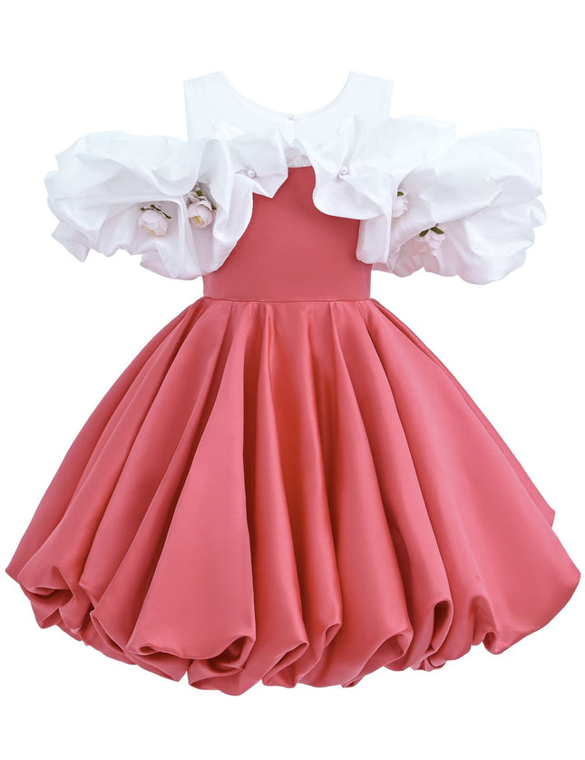 kidsatelier-tulleen-THG6291-red-silhouette-white-sleeve-isadora-dress