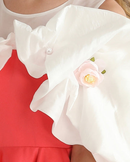 kidsatelier-tulleen-THG6291-red-silhouette-white-sleeve-isadora-dress