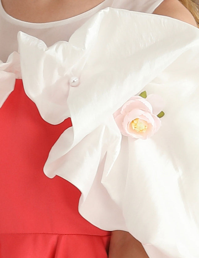 kidsatelier-tulleen-THG6291-red-silhouette-white-sleeve-isadora-dress