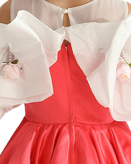 kidsatelier-tulleen-THG6291-red-silhouette-white-sleeve-isadora-dress