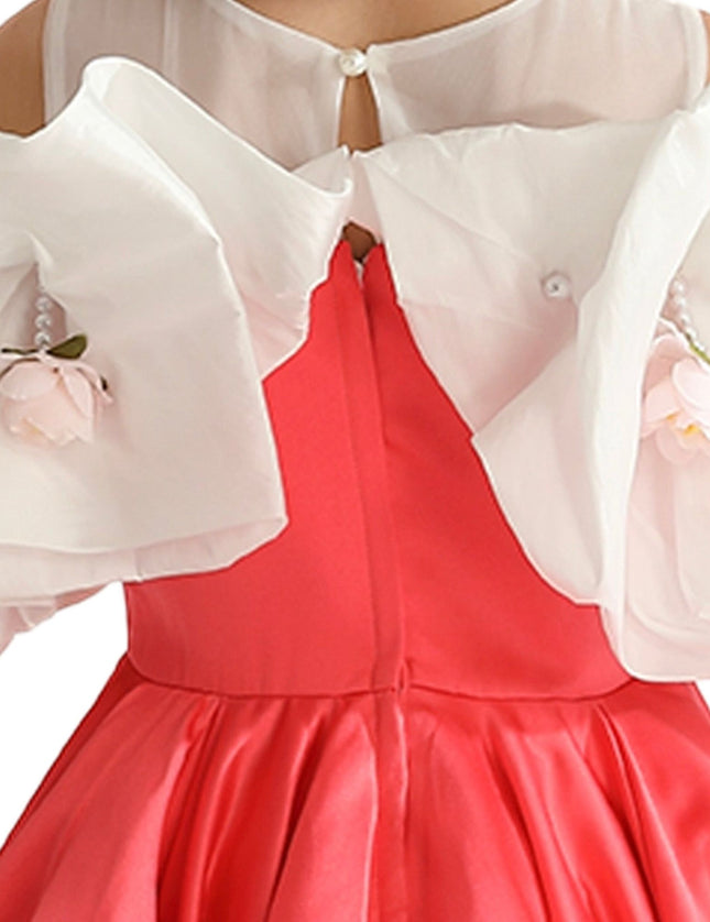 kidsatelier-tulleen-THG6291-red-silhouette-white-sleeve-isadora-dress