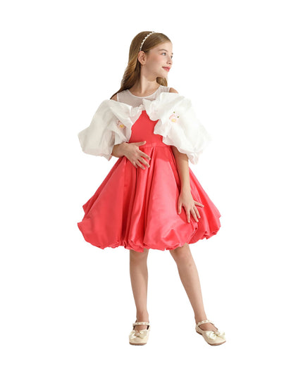 kidsatelier-tulleen-THG6291-red-silhouette-white-sleeve-isadora-dress
