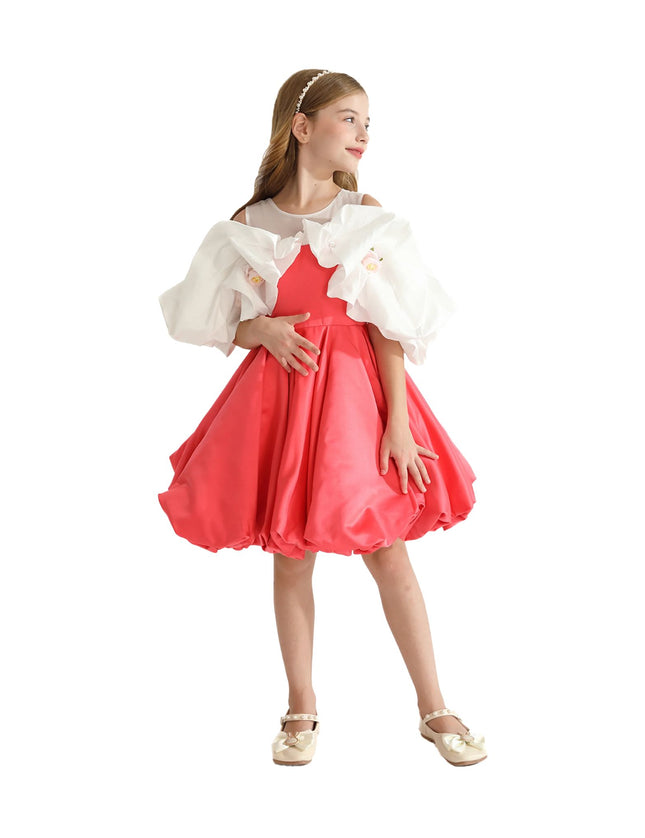 kidsatelier-tulleen-THG6291-red-silhouette-white-sleeve-isadora-dress