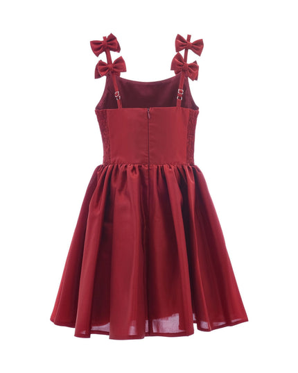 Kidsatelier-tulleen-TJ-3115-Red-bow-dumont-dress