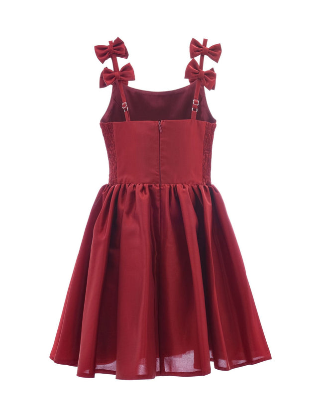 Kidsatelier-tulleen-TJ-3115-Red-bow-dumont-dress
