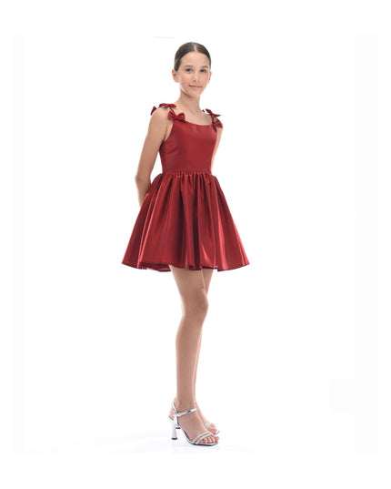Kidsatelier-tulleen-TJ-3115-Red-bow-dumont-dress