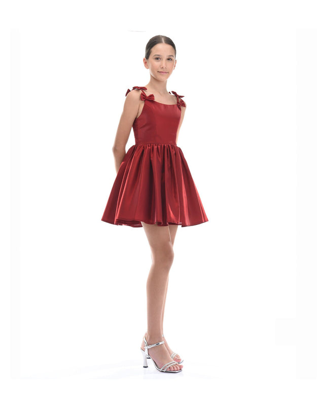 Kidsatelier-tulleen-TJ-3115-Red-bow-dumont-dress